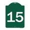 Signmission Designer Series Sign-Sign W/ Number 15, Green & White Aluminum Sign, 18" x 24", GW-1824-22907 A-DES-GW-1824-22907 - alternate 1